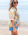 Gwen Crochet V Neck Boho Floral Blouse