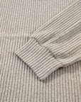 Plus Size Ribbed Knit Kangaroo Pocket Henley Top