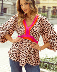 Blatara Balloon Sleeve Babydoll Blouse