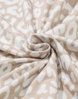 Plus Size Leopard Tab Sleeve V-Neck Top