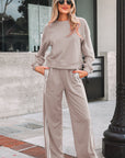 Varsity Stripe Crewneck Pullover & Sweatpants Set