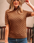 Malaysia Ribbed Short Sleeve Sweater