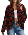 Colores de Mexico Romantic Roses Drop Shoulder Cardigan