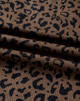 Leopard Corduroy Quarter-Zip Sweatshirt