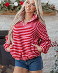 Camila Zip Fleece Oversize Sweatshirt