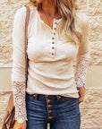 Denver Lace Hem Sleeve Top