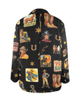 Baha Ranch Vintage Cowboy Collage Western Women's Blazer