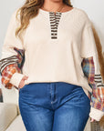 Mackenzie Plaid Patchwork Half PLUS Pullover