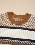 Avery Ribbed Trim Slim Sweater