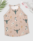Baha Ranch Cow Skull Western Tank Top
