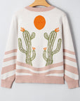Paulina Desert Cactus Front Sweater