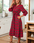 Della Ruffle Hem Long Dress