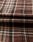 Plaid Quarter-Button Patchwork Long Sleeve Hooded Blouse