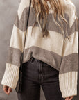 Livia Colorblock Loose Pullover Sweater
