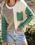 Evelyn Patched Drop Shoulder Sweater