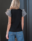 Azari Sleeve Ribbed Knit Top