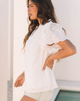 Aspyn Ruffle Short Sleeve Blouse