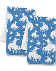 Blue Rodeo Cowboy Set of 2 Dish Towels Made in America