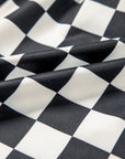 Checker High Waist Casual Shorts