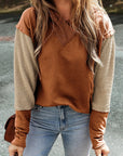 Daphne Sleeves Patchwork Colorblock Hoodie