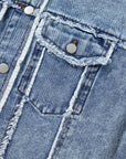 Olivia Hooded Raw Hem Jacket