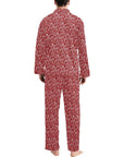 Red Bandana Men's Western Print Pajama Set