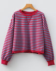 Zuri Ribbed Trim Oversize Sweatshirt
