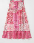 Boho Tassel Drawstring Elastic Waist Maxi Skirt