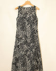 Abstract Dotted Sleeveless Maxi Dress
