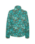 All Turquoise Women's Puffy Bomber Jacket