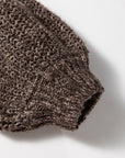 Colorblock Cable Knit Patchwork Tied Back Sweater