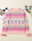 Kayaetta Knit Feather Cuffed Sweater