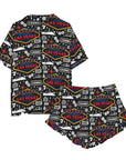 Baha Ranch Viva Las Vegas Western Satin Ruffle Pajama Set