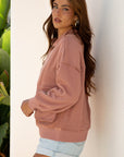 Mabel Half Zipper Baggy Sweatshirt