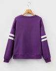 Varsity Stripe Drop Shoulder Oversized Sweatshirt