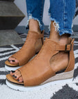Ashley Buckle Strap Platform Sandals