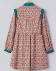 Alia Floral Contrast Collared Shirt