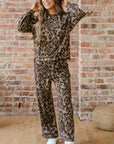 Catherine Leopard Pullover Drawstring Loose Pant Set