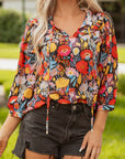 Amara Puff Sleeve Tied Blouse