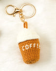 Lily Crochet Coffee Pendent Keychain