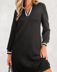 Edith Sleeve Shift Mini Dress