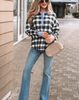 Ezra Half Placket Plaid Blouse