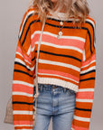 Mirissa Shoulder Cropped Pullover Sweater