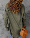 Thea Merry Christmas Trees Thumbhole Sleeve Graphic Tee
