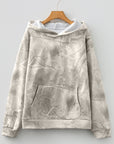 Camo Kangaroo Pocket Drop Shoulder Hoodie