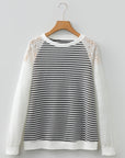 Taylor Hollowed Lace Patchwork Long Sleeve Top