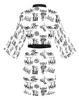 Baha Ranch Cowboy Print Western Satin Kimono Robe