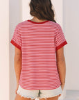 Mckenzie Stripe Knitted Round Neck Top