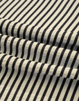 Stripe V-Neck Zip Front Midi Dress