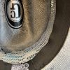 Ventilated Gray Straw Bangora Sun Hat With Breathable Crown For Outdoor Adventures